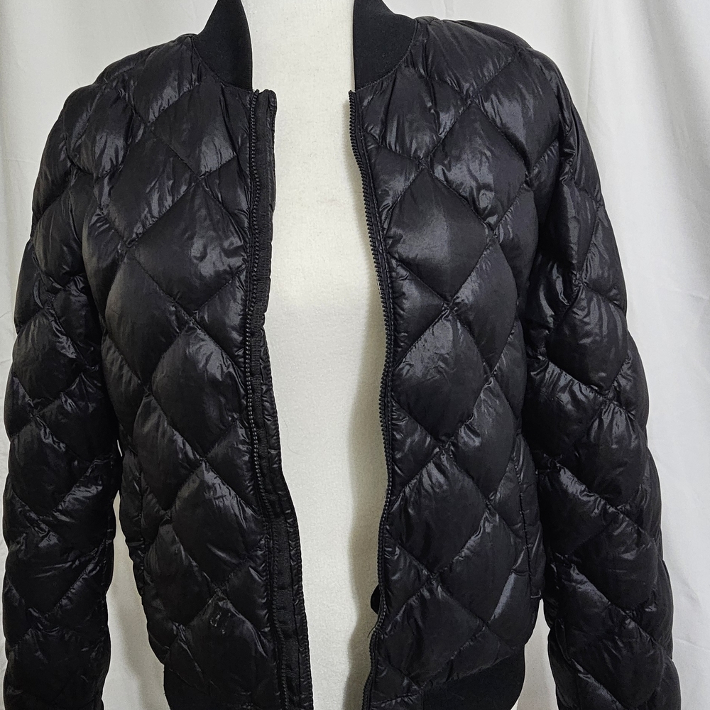 TNA Black Quilted Bomber Jacket